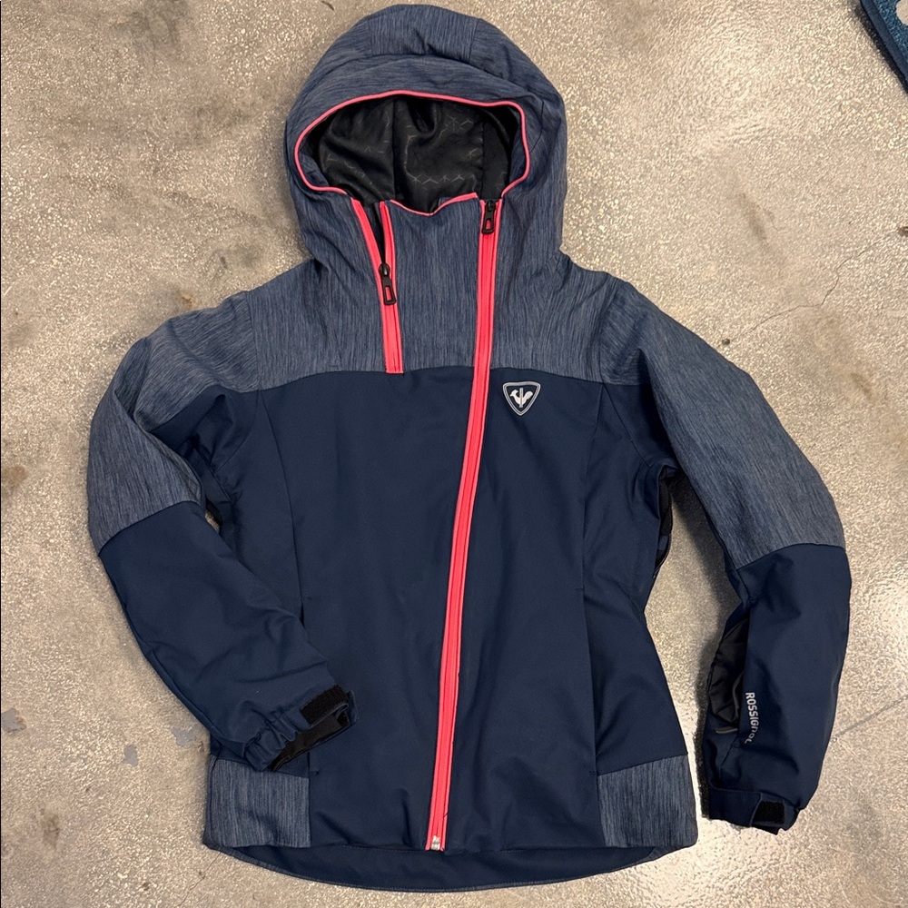 Rossignol Blue and Gray Jacket with Pink Trim
